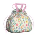 thumbnail image 1 of Pioneer Flower Drawstring Lunch Bag Women - Drawstring Lunch Bag Insulated for Work Office - Stain-Resistant Large Lunchbags for Women with Multi-Pockets, 1 of 6