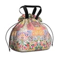 thumbnail image 1 of Pioneer Flower Drawstring Lunch Bag Women - Drawstring Lunch Bag Insulated for Work Office - Stain-Resistant Large Lunchbags for Women with Multi-Pockets, 1 of 6