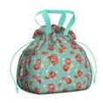 thumbnail image 1 of Pioneer Flower Drawstring Lunch Bag Women - Drawstring Lunch Bag Insulated for Work Office - Stain-Resistant Large Lunchbags for Women with Multi-Pockets, 1 of 6