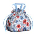 thumbnail image 1 of Pioneer Flower Drawstring Lunch Bag Women - Drawstring Lunch Bag Insulated for Work Office - Stain-Resistant Large Lunchbags for Women with Multi-Pockets, 1 of 6