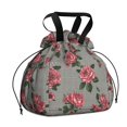 thumbnail image 1 of Pioneer Flower Drawstring Lunch Bag Women - Drawstring Lunch Bag Insulated for Work Office - Stain-Resistant Large Lunchbags for Women with Multi-Pockets, 1 of 6
