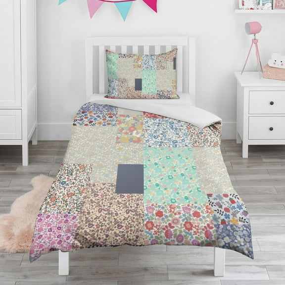 Pioneer Flower Duvet Cover and Pillowcase Set for Single Bedding, Bedroom Accessories for Kids Teens
