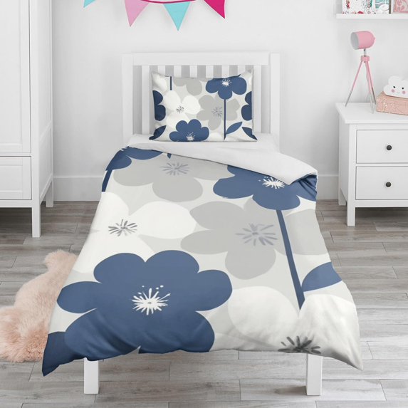 Pioneer Flower Duvet Cover and Pillowcase Set for Single Bedding, Bedroom Accessories for Kids Teens