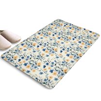 Pioneer Flower Floral Print Flannel Non Slip Door Rugs,Washable Door Mats Indoor,Decorative Door Mats,Dirt-Resistant and Absorbent Doormat for Entrance,Bedroom,Kitchen,Bathroom,23.5"x16"