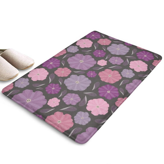 Pioneer Flower Floral Print Flannel Non Slip Door Rugs,Washable Door Mats Indoor,Decorative Door Mats,Dirt-Resistant and Absorbent Doormat for Entrance,Bedroom,Kitchen,Bathroom,23.5"x16"