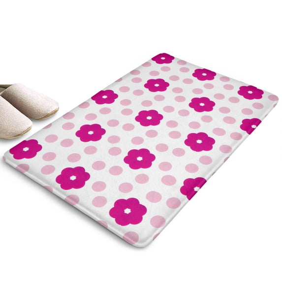 Pioneer Flower Floral Print Flannel Non Slip Door Rugs,Washable Door Mats Indoor,Decorative Door Mats,Dirt-Resistant and Absorbent Doormat for Entrance,Bedroom,Kitchen,Bathroom,23.5"x16"