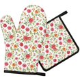 thumbnail image 1 of Pioneer Flower Floral Print Pattern 1-Pack Oven Mitts Set, Heat Resistant Kitchen Gloves, 7.7" X 12", 1 of 6