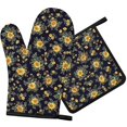 thumbnail image 1 of Pioneer Flower Floral Print Pattern 1-Pack Oven Mitts Set, Heat Resistant Kitchen Gloves, 7.7" X 12", 1 of 6
