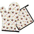 thumbnail image 1 of Pioneer Flower Floral Print Pattern 1-Pack Oven Mitts Set, Heat Resistant Kitchen Gloves, 7.7" X 12", 1 of 6