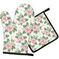 thumbnail image 1 of Pioneer Flower Floral Print Pattern 1-Pack Oven Mitts Set, Heat Resistant Kitchen Gloves, 7.7" X 12", 1 of 6