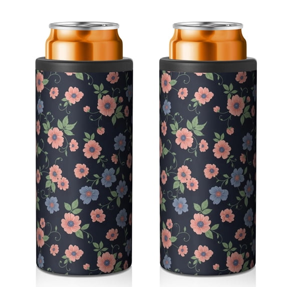 Multiple Use Store Pioneer Flower Floral Print Pattern 12oz Can Cooler 1 Pack, Vacuum ...
