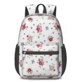 thumbnail image 1 of Pioneer Flower Floral Print Pattern 17" School Backpacks for Teens,Waterproof Oxford Fabric,S-Shape Padded Straps for School,Travel,Hiking,Camping, 1 of 6