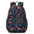 thumbnail image 1 of Pioneer Flower Floral Print Pattern 17" School Backpacks for Teens,Waterproof Oxford Fabric,S-Shape Padded Straps for School,Travel,Hiking,Camping, 1 of 5