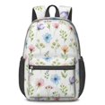 thumbnail image 1 of Pioneer Flower Floral Print Pattern 17" School Backpacks for Teens,Waterproof Oxford Fabric,S-Shape Padded Straps for School,Travel,Hiking,Camping, 1 of 6