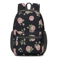 thumbnail image 1 of Pioneer Flower Floral Print Pattern 17" School Backpacks for Teens,Waterproof Oxford Fabric,S-Shape Padded Straps for School,Travel,Hiking,Camping, 1 of 5