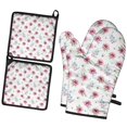 thumbnail image 1 of Pioneer Flower Floral Print Pattern 2-Pack Oven Mitts Set, Heat Resistant Kitchen Gloves, 7.7" X 12", 1 of 6