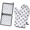 thumbnail image 1 of Pioneer Flower Floral Print Pattern 2-Pack Oven Mitts Set, Heat Resistant Kitchen Gloves, 7.7" X 12", 1 of 6