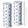 thumbnail image 1 of Pioneer Flower Floral Print Pattern 20oz Skinny Tumbler with Straw & Lid, Double Wall Vacuum Insulated Cup, Leak-Proof, Cup Holder Friendly, Hot 6H Cold 12H, 1 of 6