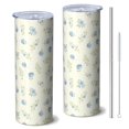 thumbnail image 1 of Pioneer Flower Floral Print Pattern 20oz Skinny Tumbler with Straw & Lid, Double Wall Vacuum Insulated Cup, Leak-Proof, Cup Holder Friendly, Hot 6H Cold 12H, 1 of 6