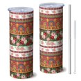 thumbnail image 1 of Pioneer Flower Floral Print Pattern 20oz Skinny Tumbler with Straw & Lid, Double Wall Vacuum Insulated Cup, Leak-Proof, Cup Holder Friendly, Hot 6H Cold 12H, 1 of 6