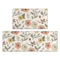 thumbnail image 1 of Pioneer Flower Floral Print Pattern Anti Fatigue Kitchen Rugs Set Of 2, Non Slip Washable Decorative Floor Mats for Kitchen Sink Laundry, 17"x30" and 17"x47", 1 of 6
