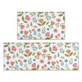 thumbnail image 1 of Pioneer Flower Floral Print Pattern Anti Fatigue Kitchen Rugs Set Of 2, Non Slip Washable Decorative Floor Mats for Kitchen Sink Laundry, 17"x30" and 17"x47", 1 of 6
