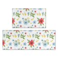 thumbnail image 1 of Pioneer Flower Floral Print Pattern Anti Fatigue Kitchen Rugs Set Of 2, Non Slip Washable Decorative Floor Mats for Kitchen Sink Laundry, 17"x30" and 17"x47", 1 of 6