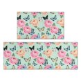 thumbnail image 1 of Pioneer Flower Floral Print Pattern Anti Fatigue Kitchen Rugs Set Of 2, Non Slip Washable Decorative Floor Mats for Kitchen Sink Laundry, 17"x30" and 17"x47", 1 of 6