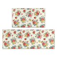 thumbnail image 1 of Pioneer Flower Floral Print Pattern Anti Fatigue Kitchen Rugs Set Of 2, Non Slip Washable Decorative Floor Mats for Kitchen Sink Laundry, 17"x30" and 17"x47", 1 of 6
