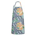 thumbnail image 1 of Pioneer Flower Floral Print Pattern Apron-Garden Aprons for Women with Pockets-Cotton Linen Waterproof Kitchen Cooking Gardening Aprons Adjustable for Kitchen,Cooking,BBQ and Salon 33x27 Inch, 1 of 7