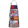 thumbnail image 1 of Pioneer Flower Floral Print Pattern Apron-Garden Aprons for Women with Pockets-Cotton Linen Waterproof Kitchen Cooking Gardening Aprons Adjustable for Kitchen,Cooking,BBQ and Salon 33x27 Inch, 1 of 7