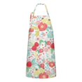 thumbnail image 1 of Pioneer Flower Floral Print Pattern Apron-Garden Aprons for Women with Pockets-Cotton Linen Waterproof Kitchen Cooking Gardening Aprons Adjustable for Kitchen,Cooking,BBQ and Salon 33x27 Inch, 1 of 7