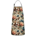 thumbnail image 1 of Pioneer Flower Floral Print Pattern Apron-Garden Aprons for Women with Pockets-Cotton Linen Waterproof Kitchen Cooking Gardening Aprons Adjustable for Kitchen,Cooking,BBQ and Salon 33x27 Inch, 1 of 7