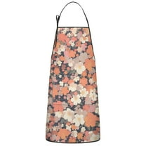 Pioneer Flower Floral Print Pattern Apron-Garden Aprons for Women with Pockets-Cotton Linen Waterproof Kitchen Cooking Gardening Aprons Adjustable for Kitchen,Cooking,BBQ and Salon 33x27 Inch