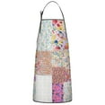 thumbnail image 1 of Pioneer Flower Floral Print Pattern Apron-Garden Aprons for Women with Pockets-Cotton Linen Waterproof Kitchen Cooking Gardening Aprons Adjustable for Kitchen,Cooking,BBQ and Salon 33x27 Inch, 1 of 7