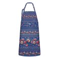 thumbnail image 1 of Pioneer Flower Floral Print Pattern Apron-Garden Aprons for Women with Pockets-Cotton Linen Waterproof Kitchen Cooking Gardening Aprons Adjustable for Kitchen,Cooking,BBQ and Salon 33x27 Inch, 1 of 7