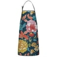 thumbnail image 1 of Pioneer Flower Floral Print Pattern Apron-Garden Aprons for Women with Pockets-Cotton Linen Waterproof Kitchen Cooking Gardening Aprons Adjustable for Kitchen,Cooking,BBQ and Salon 33x27 Inch, 1 of 7