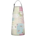 thumbnail image 1 of Pioneer Flower Floral Print Pattern Apron-Garden Aprons for Women with Pockets-Cotton Linen Waterproof Kitchen Cooking Gardening Aprons Adjustable for Kitchen,Cooking,BBQ and Salon 33x27 Inch, 1 of 7