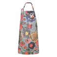 thumbnail image 1 of Pioneer Flower Floral Print Pattern Apron-Garden Aprons for Women with Pockets-Cotton Linen Waterproof Kitchen Cooking Gardening Aprons Adjustable for Kitchen,Cooking,BBQ and Salon 33x27 Inch, 1 of 7