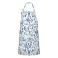 thumbnail image 1 of Pioneer Flower Floral Print Pattern Apron-Garden Aprons for Women with Pockets-Cotton Linen Waterproof Kitchen Cooking Gardening Aprons Adjustable for Kitchen,Cooking,BBQ and Salon 33x27 Inch, 1 of 7
