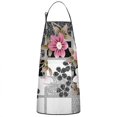 thumbnail image 1 of Pioneer Flower Floral Print Pattern Apron-Garden Aprons for Women with Pockets-Cotton Linen Waterproof Kitchen Cooking Gardening Aprons Adjustable for Kitchen,Cooking,BBQ and Salon 33x27 Inch, 1 of 7