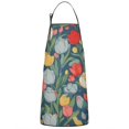 thumbnail image 1 of Pioneer Flower Floral Print Pattern Apron-Garden Aprons for Women with Pockets-Cotton Linen Waterproof Kitchen Cooking Gardening Aprons Adjustable for Kitchen,Cooking,BBQ and Salon 33x27 Inch, 1 of 7