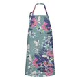 thumbnail image 1 of Pioneer Flower Floral Print Pattern Apron-Garden Aprons for Women with Pockets-Cotton Linen Waterproof Kitchen Cooking Gardening Aprons Adjustable for Kitchen,Cooking,BBQ and Salon 33x27 Inch, 1 of 7