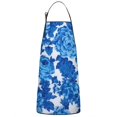 thumbnail image 1 of Pioneer Flower Floral Print Pattern Apron-Garden Aprons for Women with Pockets-Cotton Linen Waterproof Kitchen Cooking Gardening Aprons Adjustable for Kitchen,Cooking,BBQ and Salon 33x27 Inch, 1 of 7