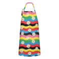thumbnail image 1 of Pioneer Flower Floral Print Pattern Apron for Women and Men, Cotton Linen Waterproof with Pockets, Adjustable, 33x27 Inch for Kitchen, Gardening, BBQ, Salon, 1 of 6
