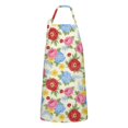 thumbnail image 1 of Pioneer Flower Floral Print Pattern Apron for Women and Men, Cotton Linen Waterproof with Pockets, Adjustable, 33x27 Inch for Kitchen, Gardening, BBQ, Salon, 1 of 6