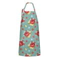 thumbnail image 1 of Pioneer Flower Floral Print Pattern Apron for Women and Men, Cotton Linen Waterproof with Pockets, Adjustable, 33x27 Inch for Kitchen, Gardening, BBQ, Salon, 1 of 6