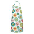 thumbnail image 1 of Pioneer Flower Floral Print Pattern Apron for Women and Men, Cotton Linen Waterproof with Pockets, Adjustable, 33x27 Inch for Kitchen, Gardening, BBQ, Salon, 1 of 6