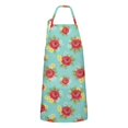 thumbnail image 1 of Pioneer Flower Floral Print Pattern Apron for Women and Men, Cotton Linen Waterproof with Pockets, Adjustable, 33x27 Inch for Kitchen, Gardening, BBQ, Salon, 1 of 6