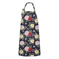 thumbnail image 1 of Pioneer Flower Floral Print Pattern Apron for Women and Men, Cotton Linen Waterproof with Pockets, Adjustable, 33x27 Inch for Kitchen, Gardening, BBQ, Salon, 1 of 6